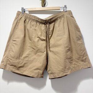 Filson Green River Khaki Shorts Size Large Elastic Waistband Pockets Outdoor